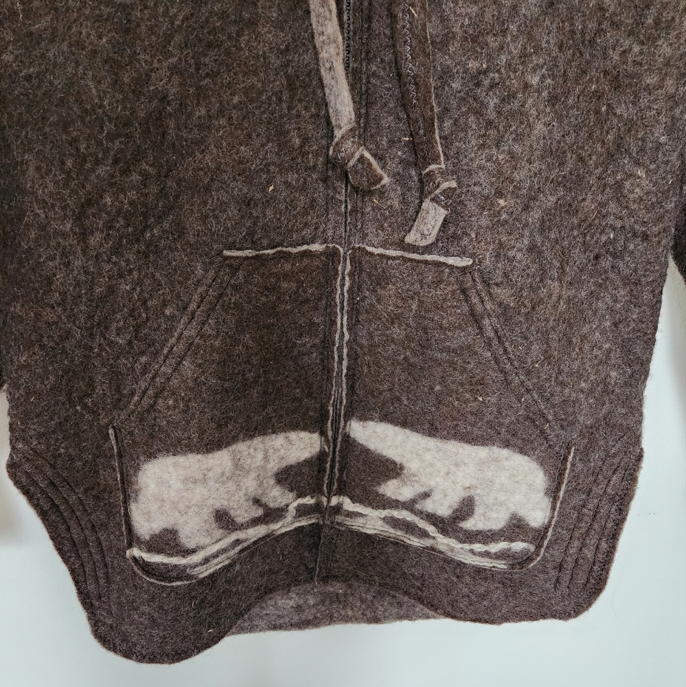RARE Felted Wool Jacket Women's Large - Picture 3 of 11